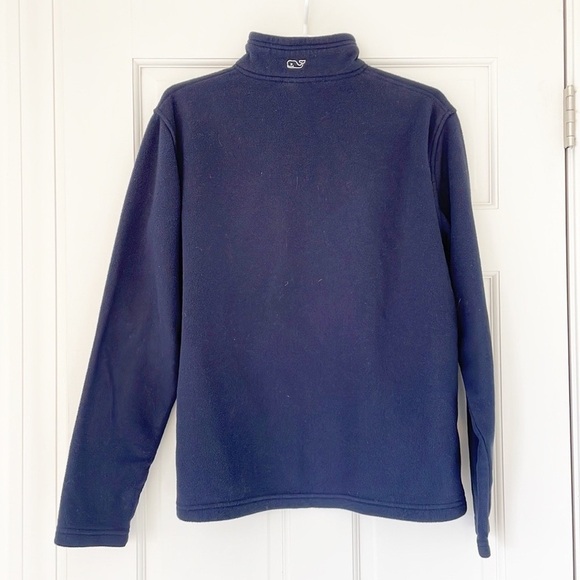 VINEYARD VINES fleece pullover size S navy blue 1/4 zip polyester - Picture 2 of 6